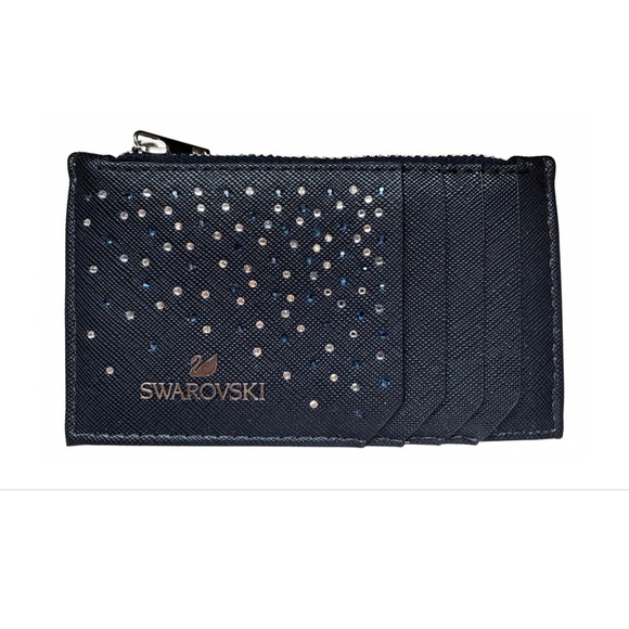 Swarovski Saffiano Leather Card Wallet - Denim Blue - Picture 4 of 5